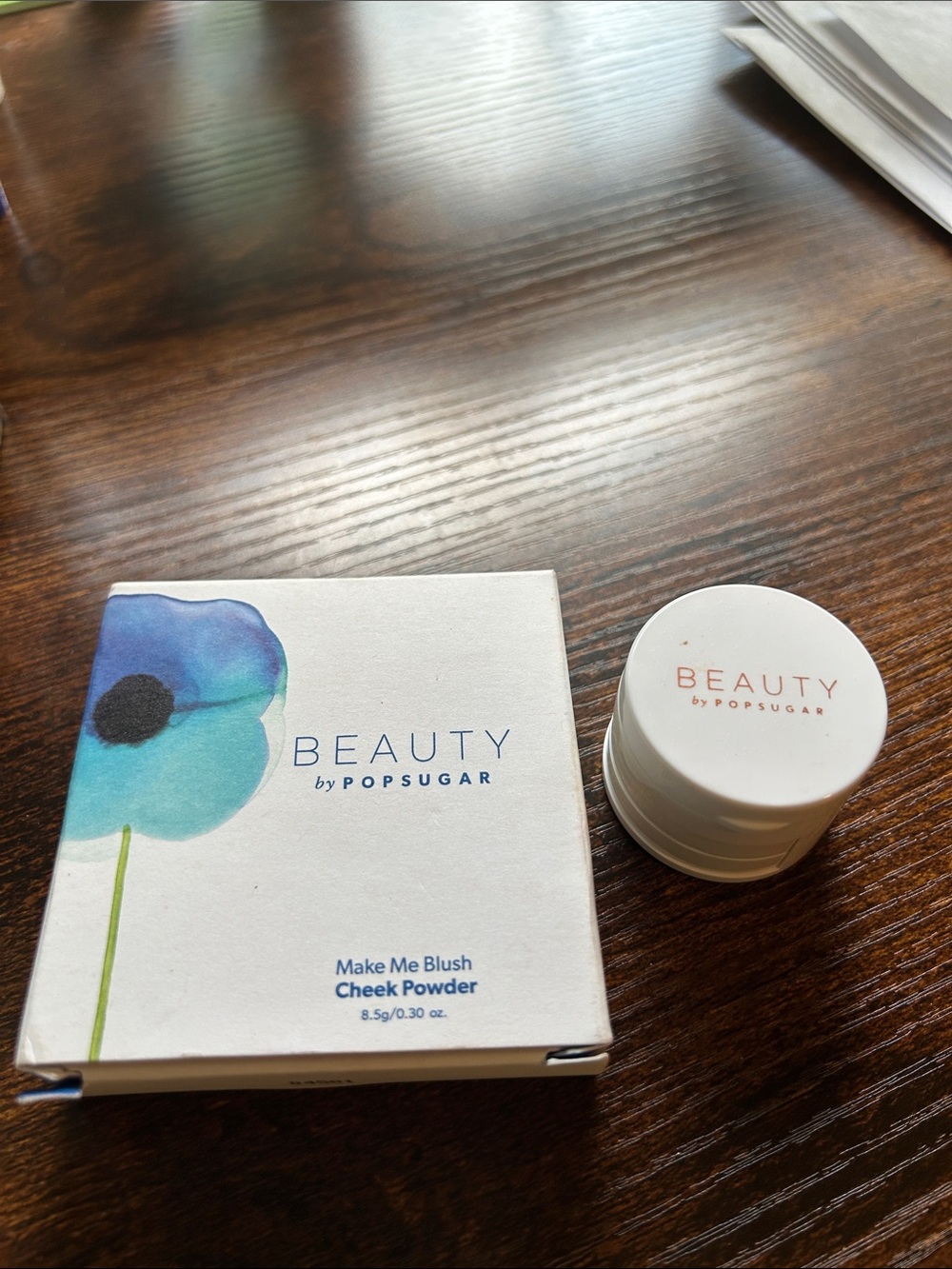 POPSUGAR Beauty Cheek Powder in Spring Fling and trio eyeshadow stack in Dubai